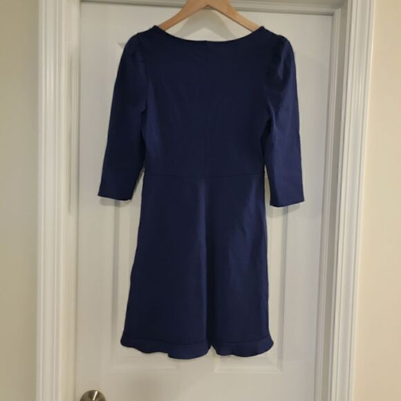 Express Deep V-Neck Ruffle Hem Fit And Flare Dress Size Medium - Picture 3 of 6